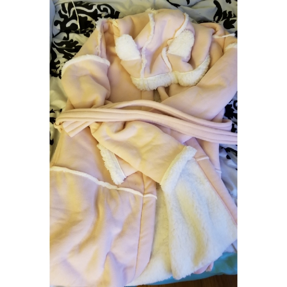 Cute plush pink robe